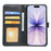 For iPhone 17 Wallet Case Magnetic Snap Leather Phone Cover with Strap - Black - 3