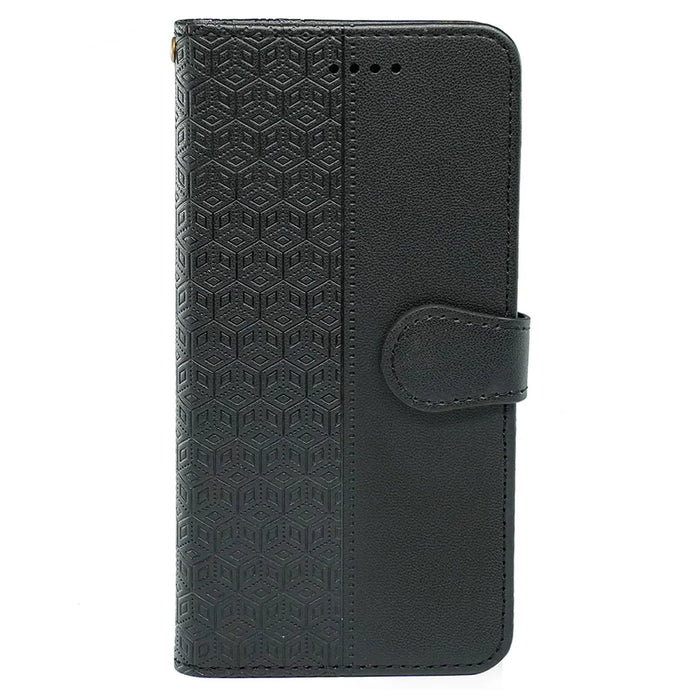 For iPhone 18 Pro / 17 Pro Wallet Phone Case Pattern Imprint Leather Flip Cover - Black - 5