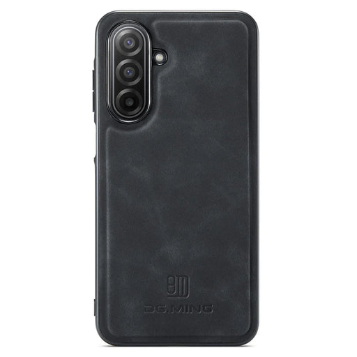 DG.MING For Samsung Galaxy A18 5G / A18 4G / A17 5G / A17 4G Case PU Leather Covered PC + TPU Hybrid Phone Shell - Black - 1