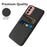 For Samsung Galaxy M13 4G Cloth Texture Phone Case Fall Prevention Dual Card Slots PC Protective Back Cover - Black - 2