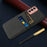 For Samsung Galaxy M13 4G Cloth Texture Phone Case Fall Prevention Dual Card Slots PC Protective Back Cover - Black - 5