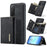 DG.MING M1 Series for Samsung Galaxy A18 5G / A18 4G / A17 5G / A17 4G Case Kickstand PU Phone Cover with Detachable Wallet - Black - 1