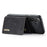 DG.MING M1 Series for Samsung Galaxy A18 5G / A18 4G / A17 5G / A17 4G Case Kickstand PU Phone Cover with Detachable Wallet - Black - 3