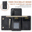 DG.MING M1 Series for Samsung Galaxy A18 5G / A18 4G / A17 5G / A17 4G Case Kickstand PU Phone Cover with Detachable Wallet - Black - 5