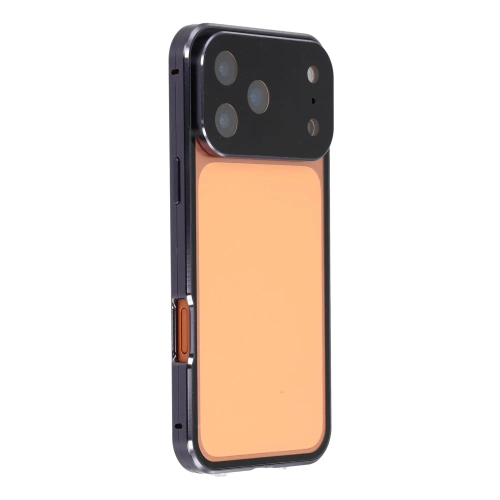 For iPhone 17 Pro Case Anti-Spy Double-Sided Tempered Glass + Magnetic Metal Frame Phone Cover - Purple - 2