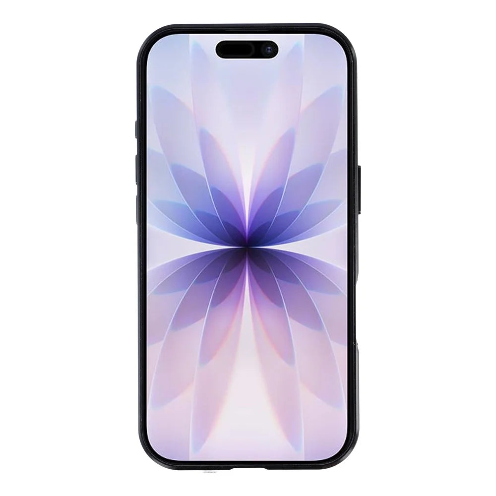 For iPhone 17 Case Ultra Clear Double-Sided Tempered Glass + Magnetic Metal Frame Phone Cover - Black - 3
