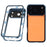 For iPhone 17 Pro Max Case Ultra Clear Double-Sided Tempered Glass + Magnetic Metal Frame Phone Cover - Blue - 1