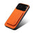 DENIOR D29 For iPhone 17 Pro Max Magnetic Case Leather Back Phone Cover with Detachable Card Holder - Orange - 3