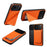 DENIOR D29 For iPhone 17 Pro Max Magnetic Case Leather Back Phone Cover with Detachable Card Holder - Orange - 7