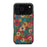 For iPhone 17 Pro Max Case Compatible with MagSafe Floral PU Leather Back Phone Cover - Blue - 3