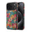 For iPhone 17 Pro Max Case Compatible with MagSafe Floral PU Leather Back Phone Cover - Blue - 5