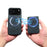 DENIOR D13 For iPhone 17 Pro Max Magnetic Case Card Holder Leather Coated PC + TPU Phone Cover - Blue - 3