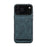 DENIOR D13 For iPhone 17 Pro Max Magnetic Case Card Holder Leather Coated PC + TPU Phone Cover - Blue - 5