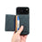 DENIOR D13 For iPhone 17 Pro Max Magnetic Case Card Holder Leather Coated PC + TPU Phone Cover - Blue - 6