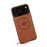 DENIOR A11 For iPhone 17 Pro Case Compatible with MagSafe Leather Coated PC + TPU Phone Cover - Brown - 4
