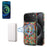 For iPhone 17 Pro Magnetic Case Detachable Card Bag Flower Leather Back Cover - Blue - 2