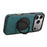 DENIOR A14 For iPhone 17 Pro Magnetic Case Rotary Kickstand Leather PC TPU Phone Cover - Blue - 2