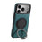 DENIOR A14 For iPhone 17 Pro Magnetic Case Rotary Kickstand Leather PC TPU Phone Cover - Blue - 3