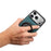 DENIOR A14 For iPhone 17 Pro Magnetic Case Rotary Kickstand Leather PC TPU Phone Cover - Blue - 6