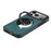 DENIOR A14 For iPhone 17 Pro Magnetic Case Rotary Kickstand Leather PC TPU Phone Cover - Blue - 7