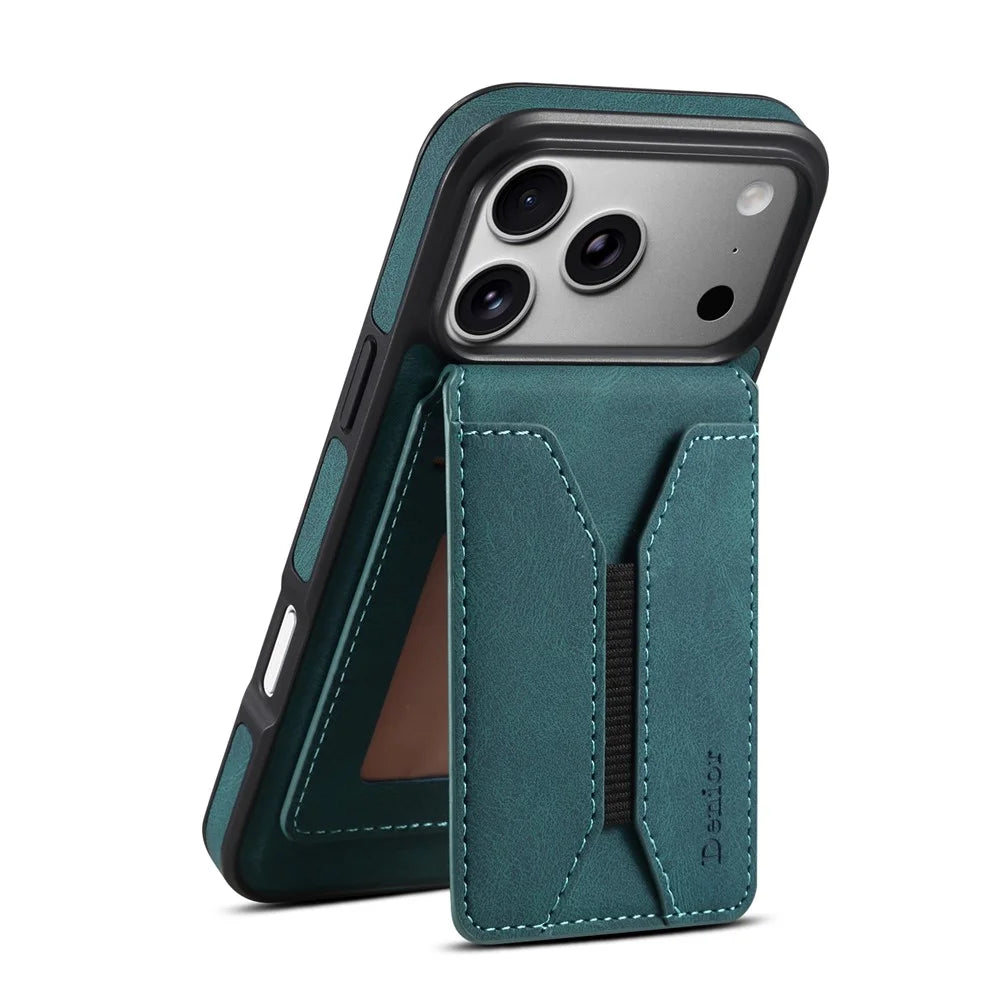 DENIOR D17 For iPhone 17 Pro Case Compatible with MagSafe Card Bag Phone Cover - Blue - 2