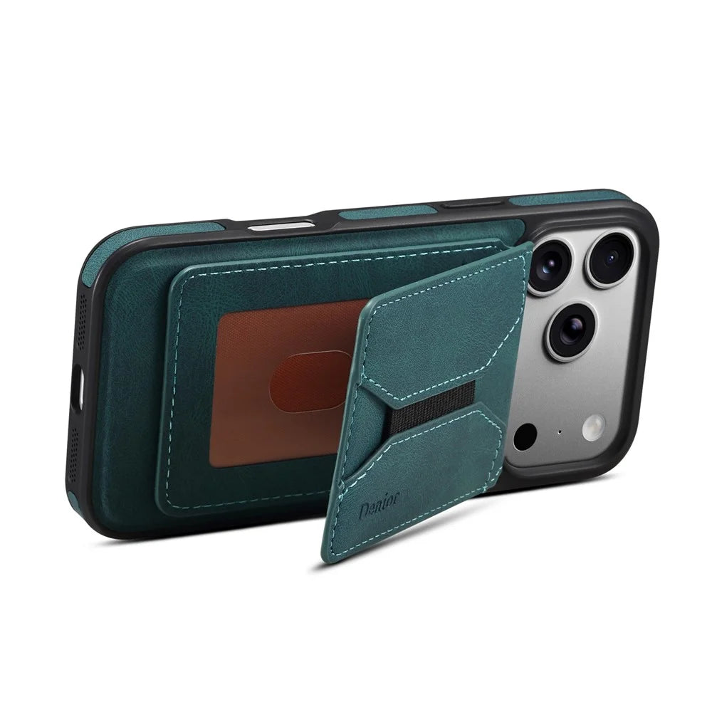 DENIOR D17 For iPhone 17 Pro Case Compatible with MagSafe Card Bag Phone Cover - Blue - 4