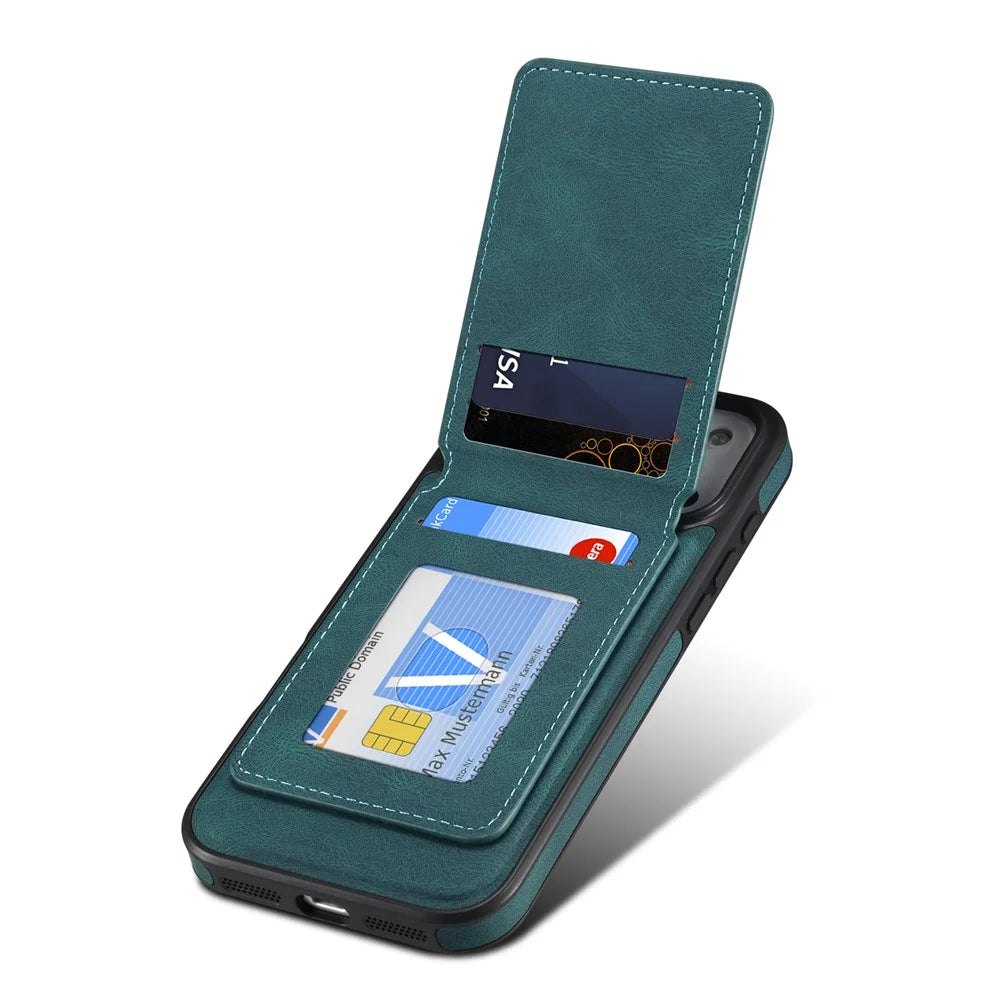 DENIOR D17 For iPhone 17 Pro Case Compatible with MagSafe Card Bag Phone Cover - Blue - 6