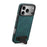 DENIOR A25+2 For iPhone 17 Pro Max Case Compatible with MagSafe Kickstand Skin Touch Leather PC TPU Phone Cover - Blue - 2