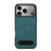 DENIOR A25+2 For iPhone 17 Pro Max Case Compatible with MagSafe Kickstand Skin Touch Leather PC TPU Phone Cover - Blue - 4