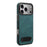 DENIOR A25+2 For iPhone 17 Pro Max Case Compatible with MagSafe Kickstand Skin Touch Leather PC TPU Phone Cover - Blue - 5