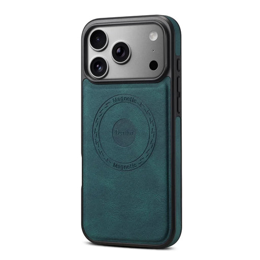 DENIOR A13 For iPhone 17 Pro Max Case Compatible with MagSafe Leather + PC + TPU Phone Cover - Blue - 2