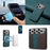 DENIOR A13 For iPhone 17 Pro Max Case Compatible with MagSafe Leather + PC + TPU Phone Cover - Blue - 4