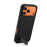 DENIOR A25+3 For iPhone 17 Pro Max Case Compatible with MagSafe Litchi Texture Leather PC TPU Kickstand Phone Cover - Black - 2
