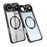 For iPhone Air Case Compatible with MagSafe Hard PC Metal Frame Frosted Phone Back Cover - Dark Grey - 2