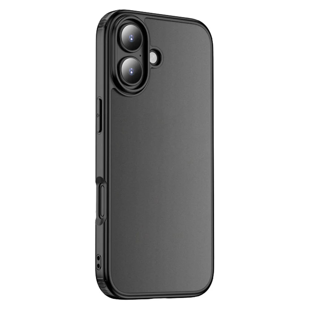 For iPhone 17 Case Airbag Anti Drop TPU PC Phone Back Cover - Matte Black - 1