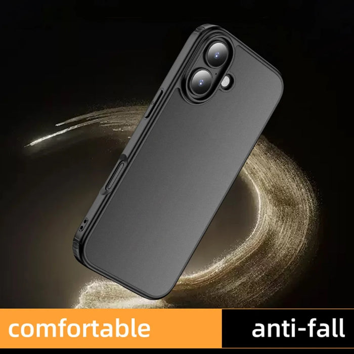For iPhone 17 Case Airbag Anti Drop TPU PC Phone Back Cover - Matte Black - 2