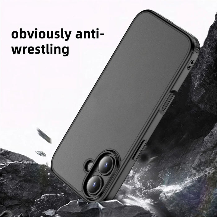 For iPhone 17 Case Airbag Anti Drop TPU PC Phone Back Cover - Matte Black - 3