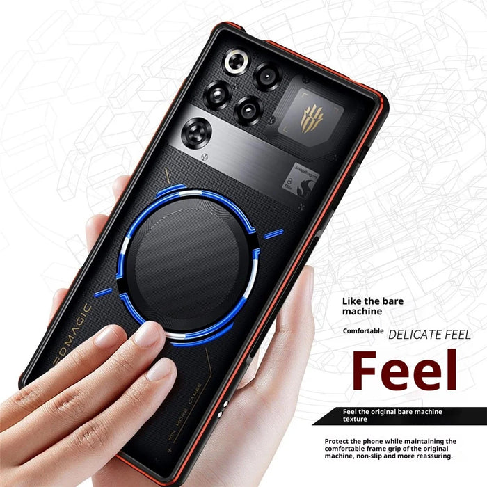 For ZTE nubia RedMagic 11 Pro 5G / 11 Pro+ 5G Bumper Case Dual Color Metal Frame Phone Cover with Screw Lock - Black / Red - 6