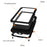 LOVE MEI For iPhone 17 Pro Case Tempered Glass Screen Protector Metal + Silicone Phone Cover - Black - 2