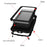 LOVE MEI For iPhone 17 Case Tempered Glass Screen Protector Metal + Silicone Phone Cover - Black - 2