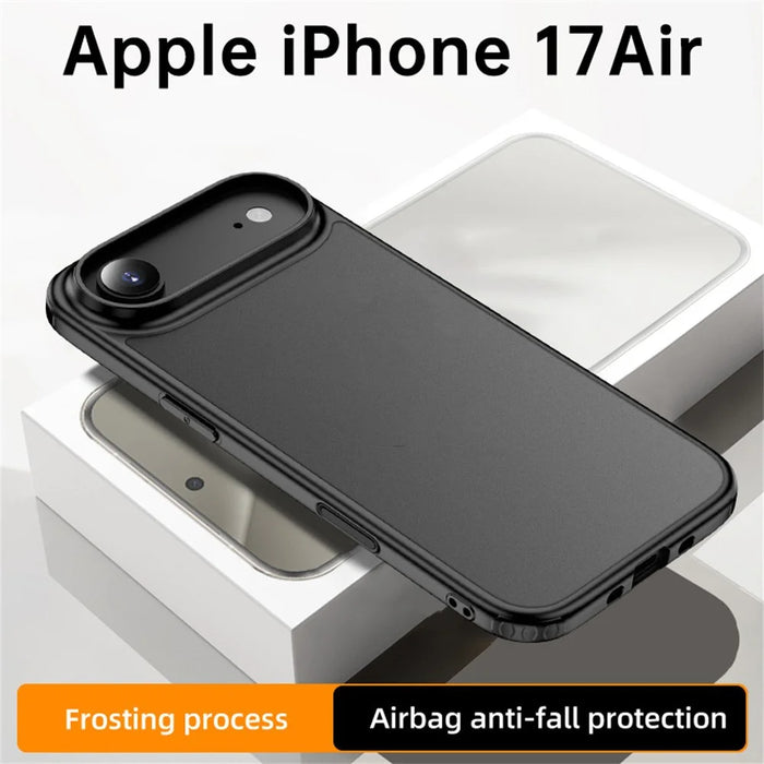 For iPhone Air Case Airbag Anti Drop TPU PC Phone Back Cover - Matte Black - 2