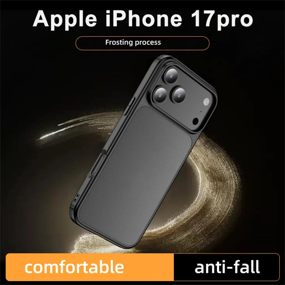 For iPhone 17 Pro Max Case Airbag Anti Drop TPU PC Phone Back Cover - Orange - 2