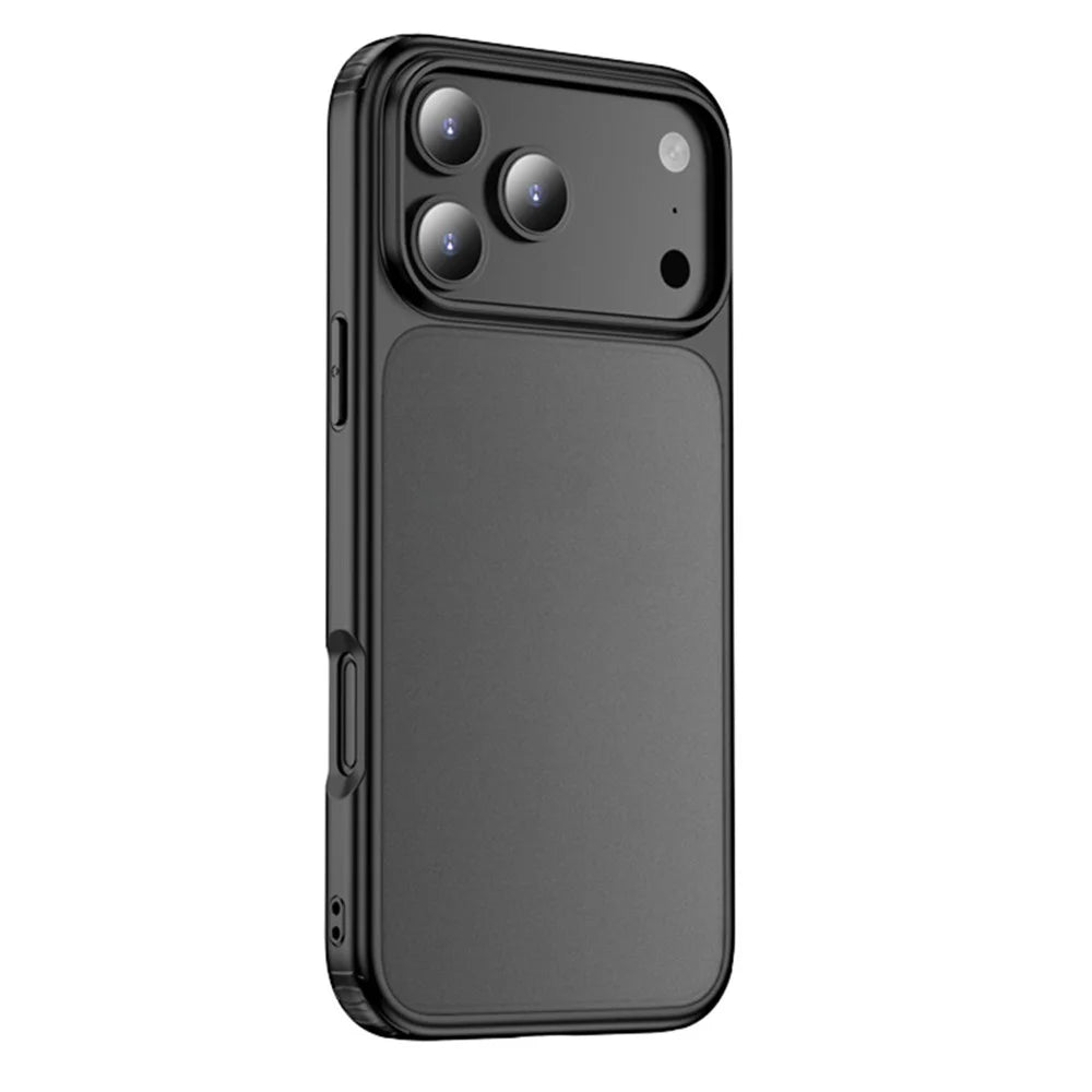 For iPhone 17 Pro Case Airbag Anti Drop TPU PC Phone Back Cover - Matte Black - 1