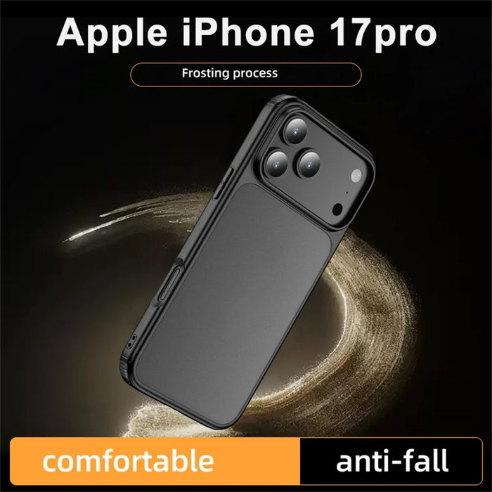 For iPhone 17 Pro Case Airbag Anti Drop TPU PC Phone Back Cover - Matte Black - 2