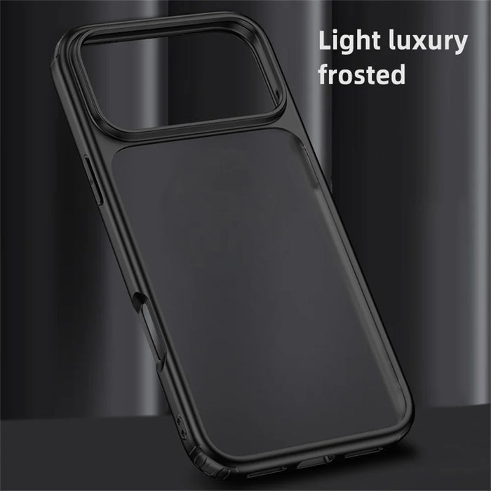 For iPhone 17 Pro Case Airbag Anti Drop TPU PC Phone Back Cover - Matte Black - 4