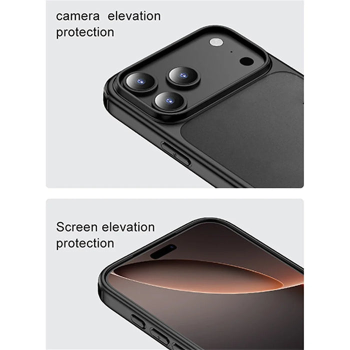 For iPhone 17 Pro Case Airbag Anti Drop TPU PC Phone Back Cover - Matte Black - 6