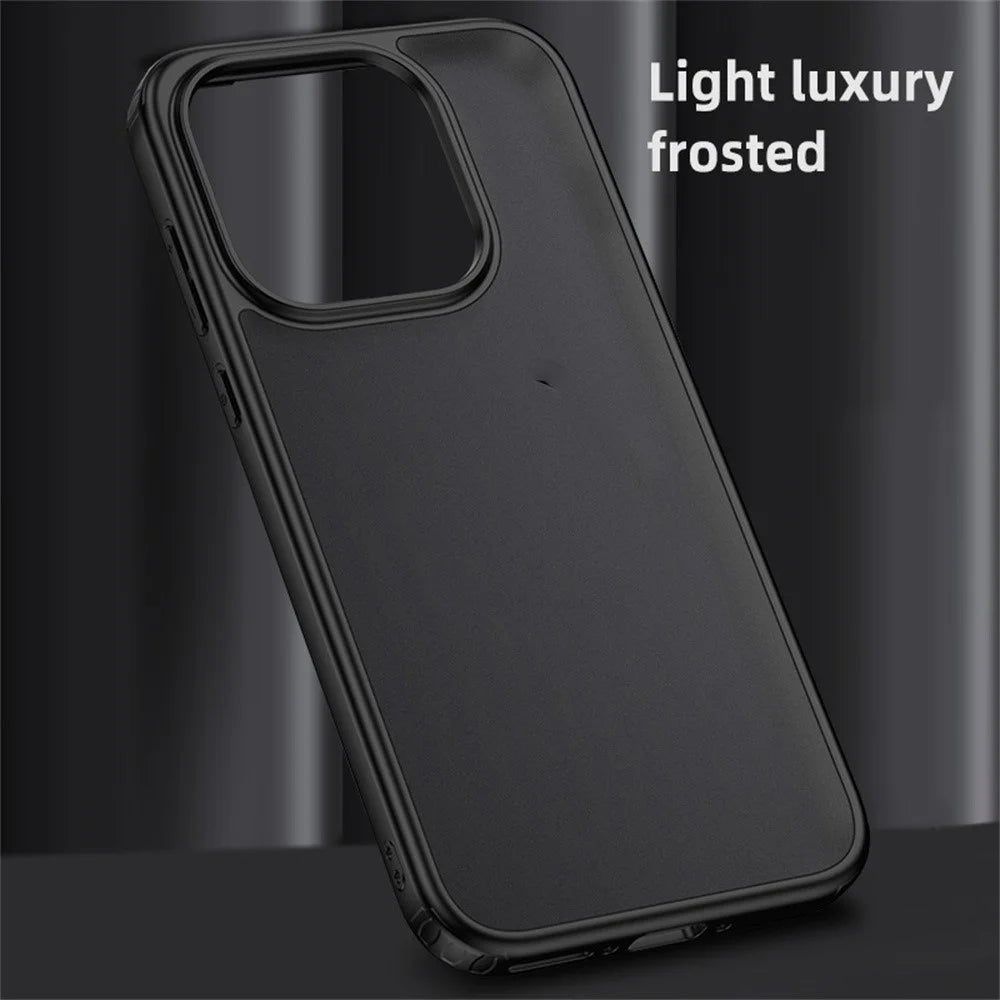 For OnePlus 15 5G Case Airbag Anti Drop TPU PC Phone Back Cover - Matte Black - 4