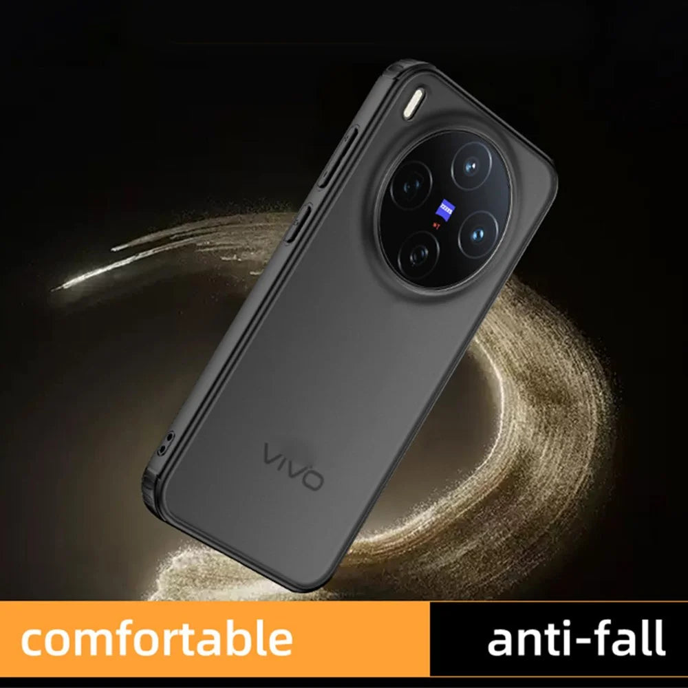 For vivo X300 5G Case Airbag Anti Drop TPU PC Phone Back Cover - Matte Black - 2