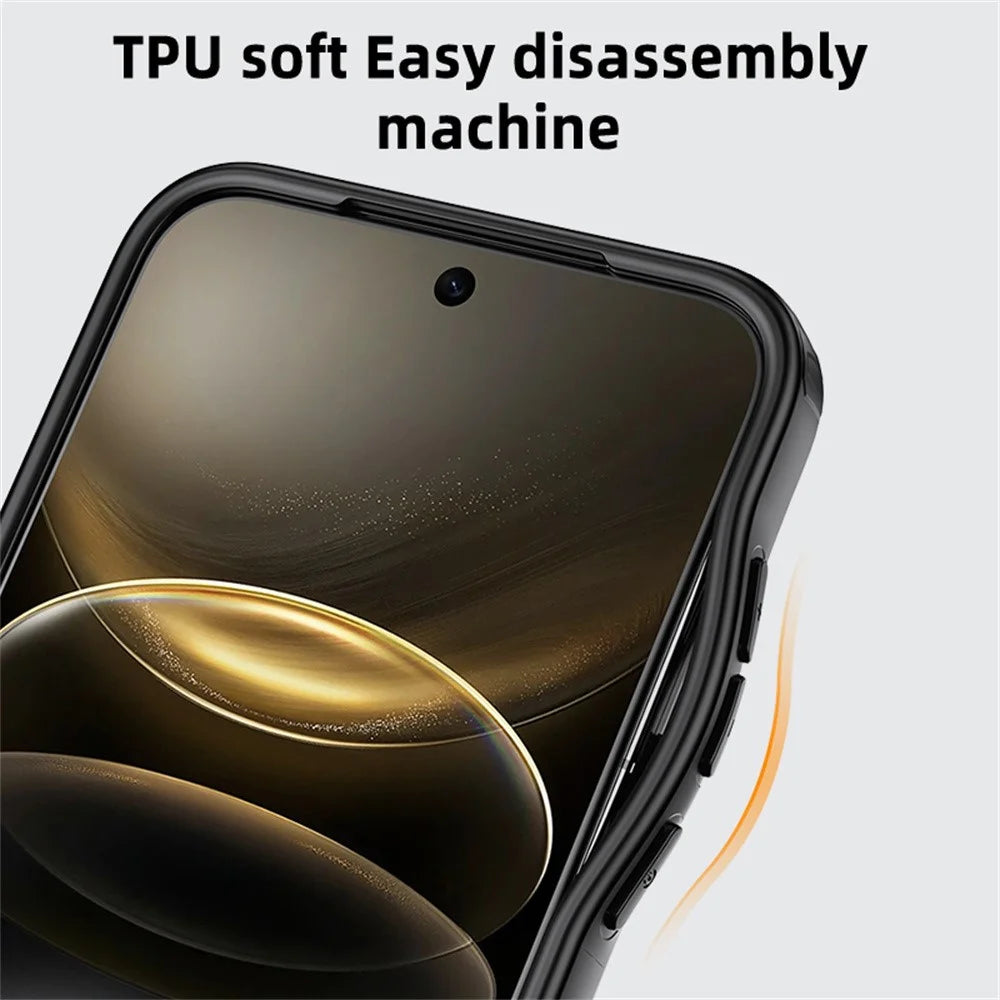For vivo X300 5G Case Airbag Anti Drop TPU PC Phone Back Cover - Matte Black - 5