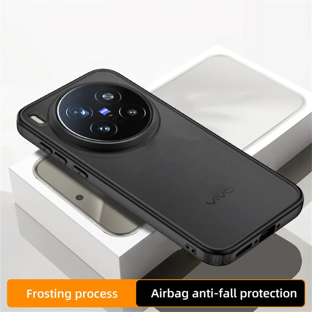 For vivo X300 5G Case Airbag Anti Drop TPU PC Phone Back Cover - Matte Black - 6
